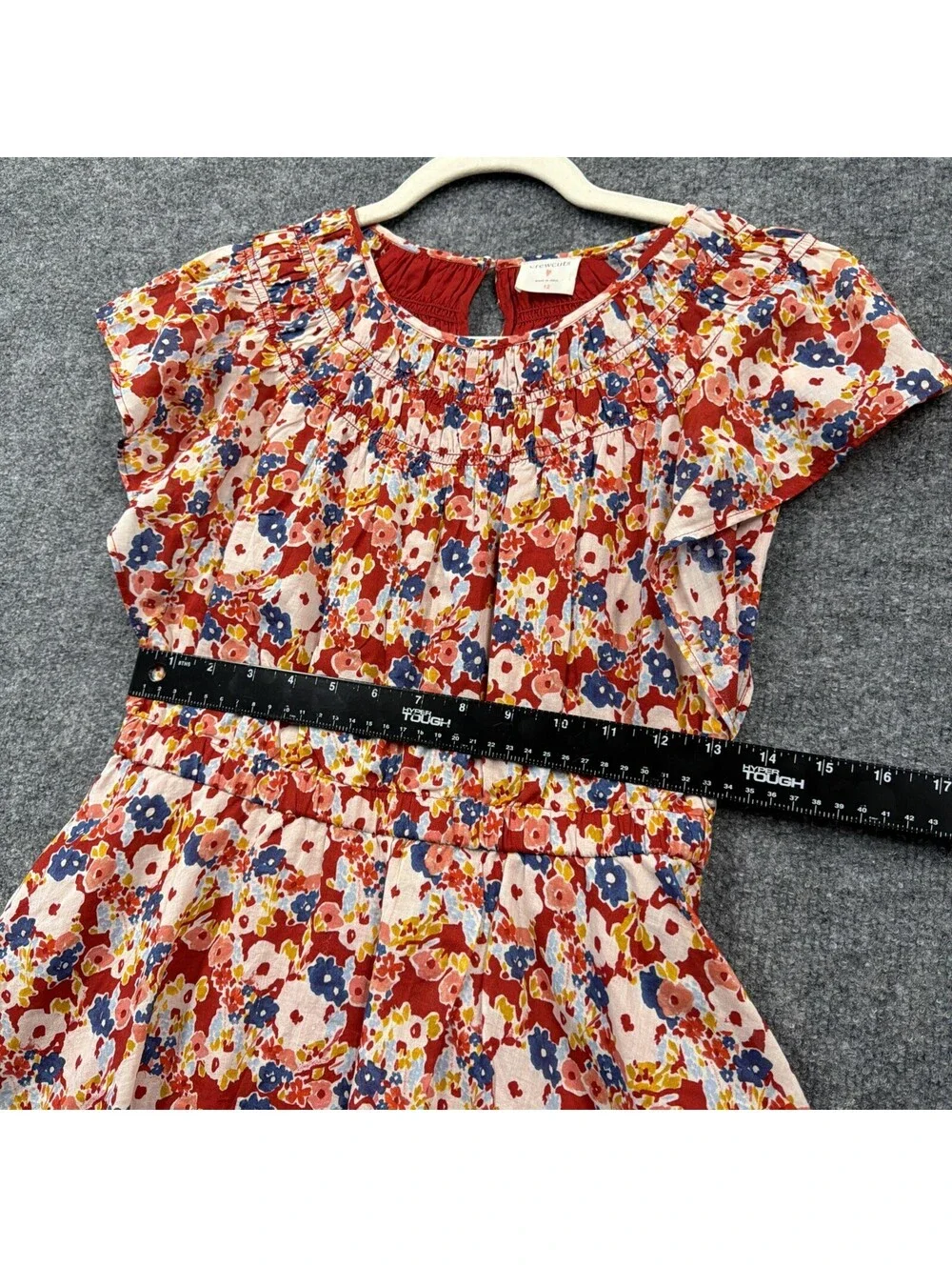 Crewcuts by J Crew Girls Red Flower Dress Size 12